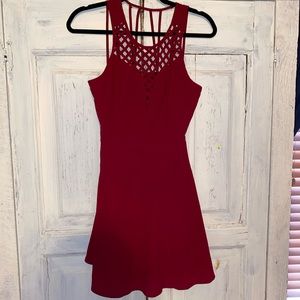 Red mini dress